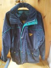 Reitmantel/-jacke für Herren, Steeds Riding Wear, Gr. M in Dunkelblau mit Türkis