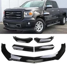 For GMC Sierra 1500 Front Bumper Lip Spoiler Splitter Body Kit Gloss Black