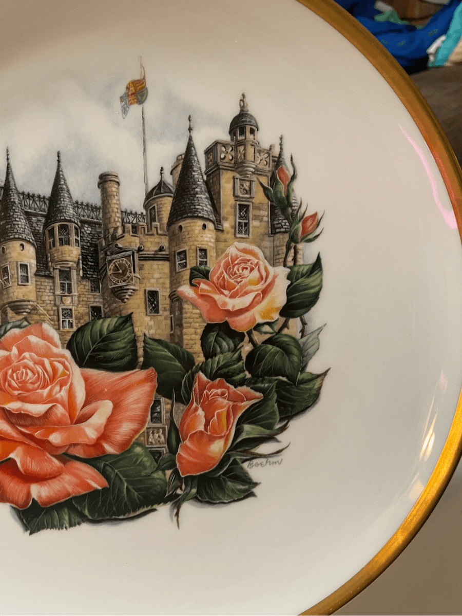 Boehm Plate Elizabeth of Glamis Tribute to Award Winning Roses 11