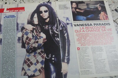 VANESSA PARADIS cover 5pg France clippings magazine Lenny Kravitz