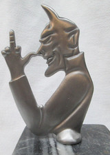 Satan Middle Finger Lucifer Flip Off Ratrod Hotrod Car Hood Ornament Satan Middle Finger Lucifer Flip Off Ratrod Hotrod Car Hood Ornament