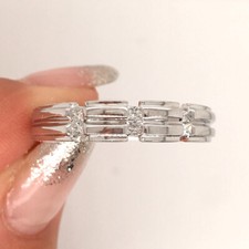 0.12ct Princess Cut Diamond Men's Ring in 14k White Gold