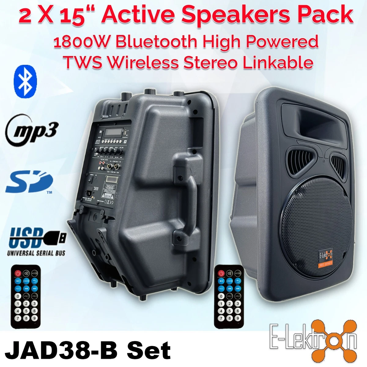 Bluetooth powered speakers sales