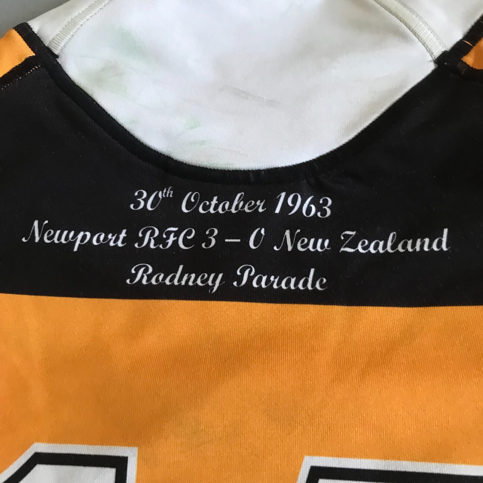 OWEN BROAD (14) NEWPORT (WALES) RFC GENUINE MATCH WORN RUGBY SHIRT
