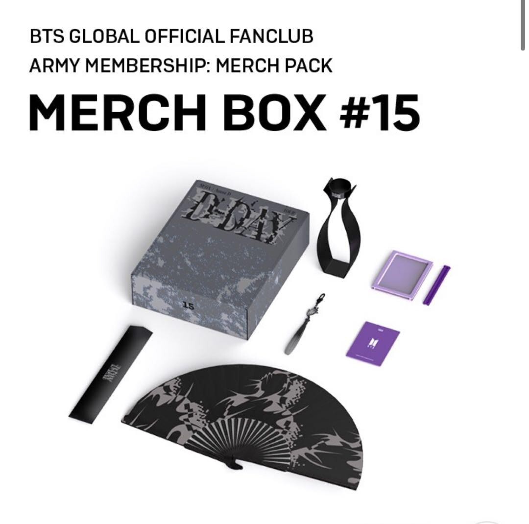 BTS MERCH BOX #15 SUGA マーチボックス15 オマケ付き BTS Merch Box #15 Full Set SUGA Agust D Tour D-DAY Army