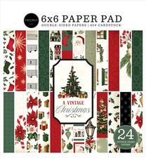 New Carta Bella Paper A VINTAGE CHRISTMAS 6x6 Scrapbook Paper Cardstock Pad