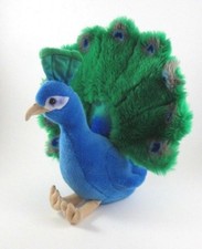 FAO SCHWARTZ 15" Plush Blue Green Peacock Toys R' Us 2013 Stuffed Animal