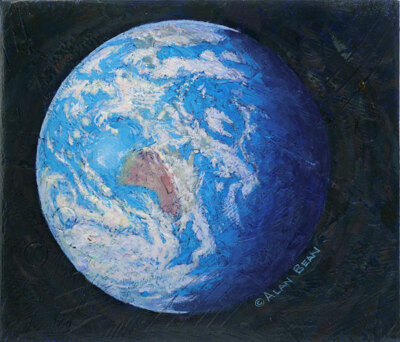 Alan Bean  A JEWEL IN THE HEAVENS, Earth, giclee canvas , #77/150