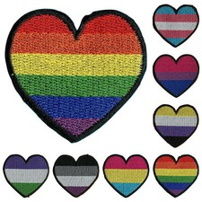 Lgbt Orgullo Corazón Hierro Parche Gay Queer Arcoiris Bisexual Trans Pansexual