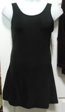 Body Wrappers black slinky tank dress short a line shelf bra ladies Xlarge 4005
