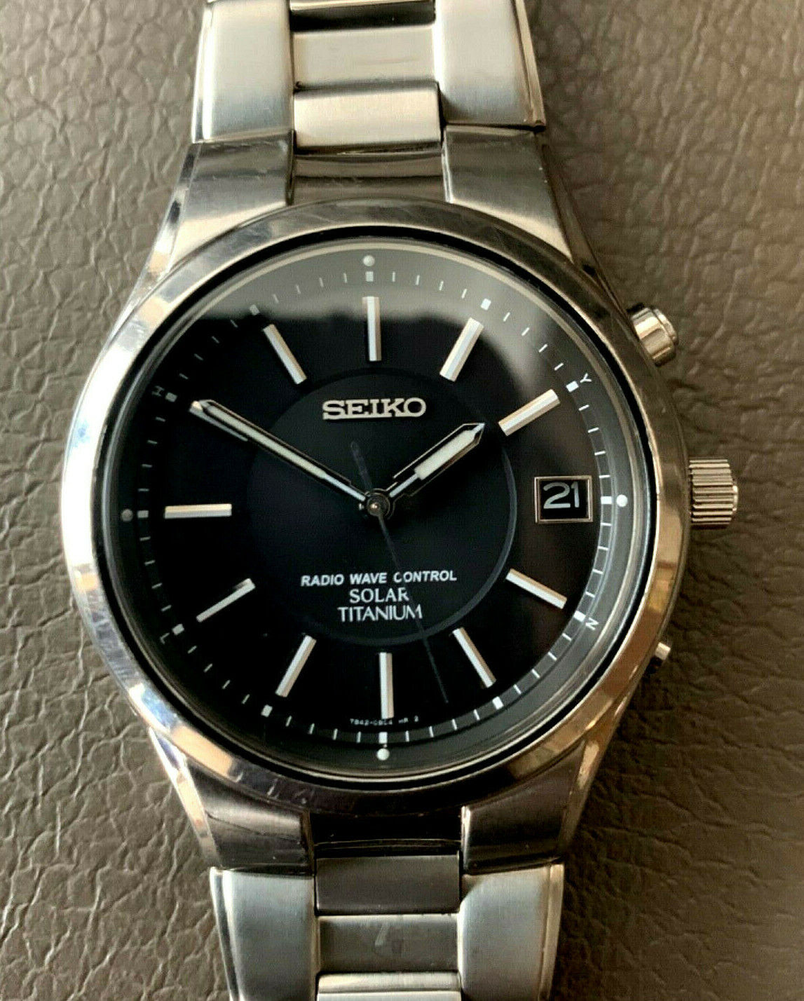 EXCELLENT SEIKO 7B42-0AN0 TITANIUM SOLAR RADIO WAVE CONTROL WATCH (JDM)