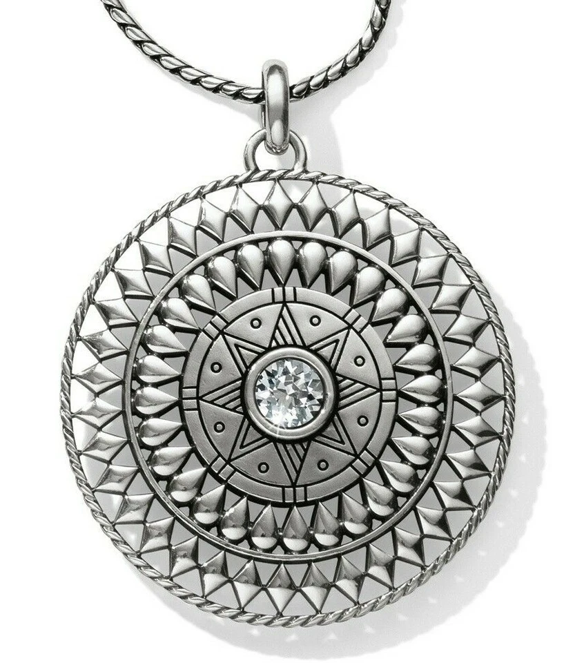 NWT Brighton AFRICA STORIES BASKET Convertible Long Short Silver Necklace MRP$78