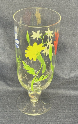 BLOCK BASICS Hand Painted Flowers Vase, Replacement Collectable Gift