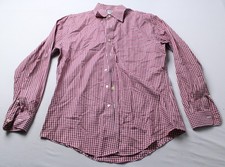 Brooks Brothers Men's L/S Plaid Button Down Original Polo Shirt CA4 Red Medium