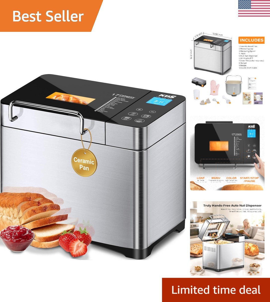 - Automatic Dispenser & Healthy Ceramic Pan Design