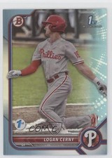 2022 Bowman 1st Edition Sky Blue Foil Logan Cerny #BPPF-120 h3a