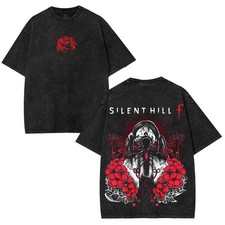 Silent Hill f Beauty in terror horror Game T-shirt Cotton unisex Black