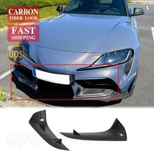 For Toyota Supra GR A90 A91 20-24 Carbon Fiber Front Bumper Lower Garnish Cover