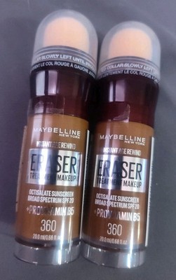 2 PACK Maybelline Instant Age Rewind Eraser Treatment Foundation Makeup 360 
