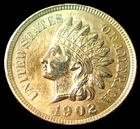 1902 INDIAN HEAD CENT BRILLIANT UNCIRCULATED! 4 DIAMONDS! A beautiful coin!