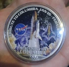 2003 Space Shuttle Columbia Colorized American Silver Eagle 1 oz .999 Silver