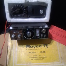 Vintage 1976 Royce 1-653B CB Transceiver 23-Ch 13.8V Untested Manual Included