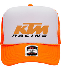 KTM Racing Orange And White Otto Foam Trucker Mesh Snapback Hat Cap