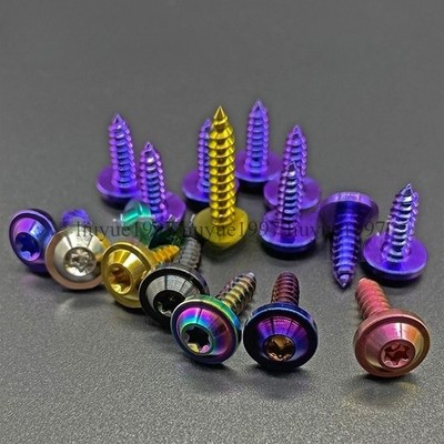 Titanium Bolt Self Tapping Screws Torx Head 15 17 20 25mm Fastener 6pcs M4 M5 M6