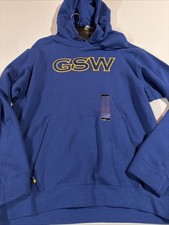 Nike NBA GOLDEN STATE WARRIORS NIKE COURTSIDE HOODIE Sz L AJ2849 Blue Men’s NWT