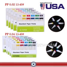 AZDENT Dental Root Canal Endodontic Absorbent Paper Points PP 0.02/0.04 15 -40 