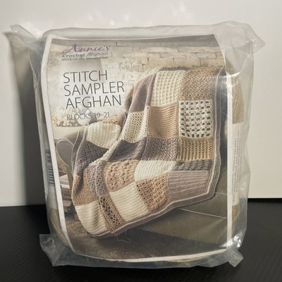 Annie s Stitch Sampler Crochet Afghan Yarn & Pattern Blocks 19-21 New CAB07