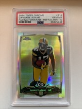 🏈 2014 TOPPS CHROME DAVANTE ADAMS ROOKIE REFRACTOR rc #114 PSA 10 🔥