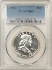 1962 PROOF FRANKLIN HALF DOLLAR - PCGS PR-67, WHITE & SUPERB!