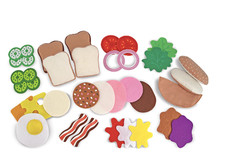 New Melissa Doug Felt Food Sandwich 33 Pretend Play Toy Ages 2 Kids Learning