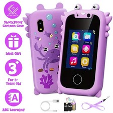 2,4“ Kinder Handy Touchscreen Smartphone mit Musik-Player Dual-Kamera 8 Spiele