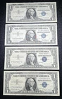 1957-1957B $1 Blue SILVER Certificates Choice VF! Crispy X1971 Set of 4! Money!