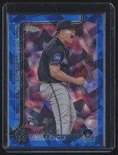 2025 Topps Chrome Sapphire Valentine Bellozo RC Miami Marlins #122