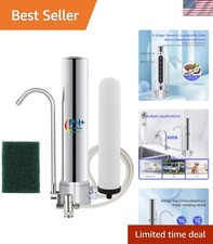 Stainless Steel Countertop Water Filter System - 5-Stage Alkaline Purifier 80...