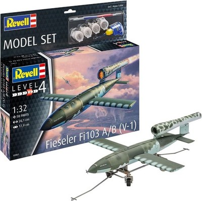Revell 1/72 Fieseler Fi103 A/B V-1 Buzz Bomb Model Set Starter Kit Paint Glue UK