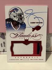 2014 Panini Flawless Ruby Autograph Patch Rookie Sammy Watkins #13/15