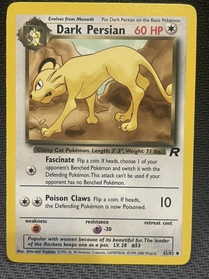 Dark Persian 42/82 Team Rocket Regular Uncommon-Pokemon TCG-Fast Shipping-LP