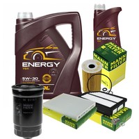 Mann Inspektionspaket 6L Mannol Energy 5W-30 FüR KIA Soul II 1.6 Crdi 136