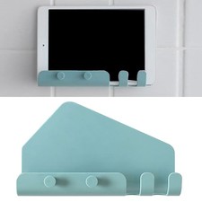 Adhesive Wall Mounted Tablet Holder 4 Hooks Universal Fit Wall Cell Phone
