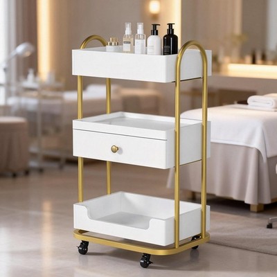 Salon Trolley Cart Hair Esthetician Cart Mobile Storage Cabinet for Beauty Spa