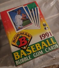 1991 Bowman Baseball Wax Box Factory Sealed 36 packs - Chipper Jones Musina RC