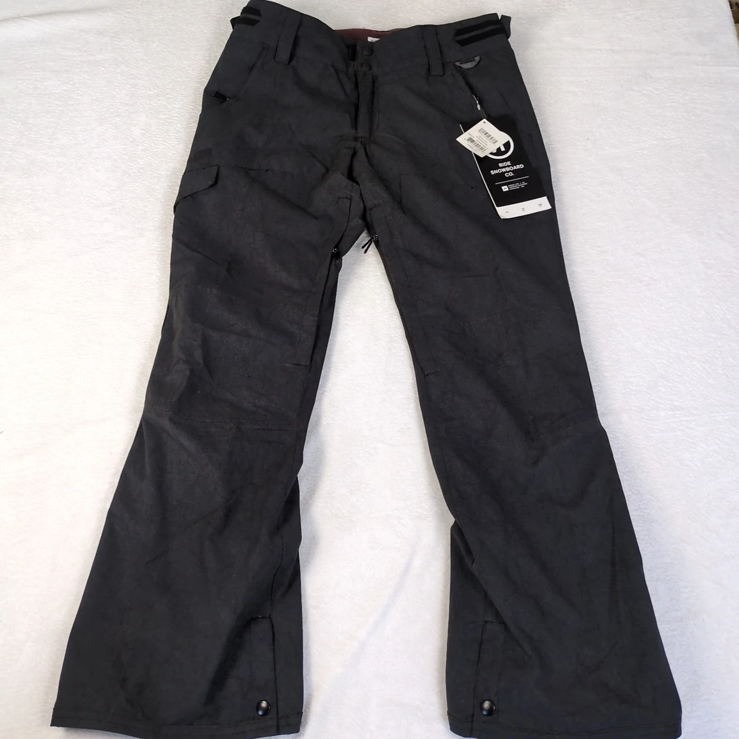 RIDE Roxhill Snowboard Pants Women's Size Large Dark Gray 10k Ski Pockets Vents