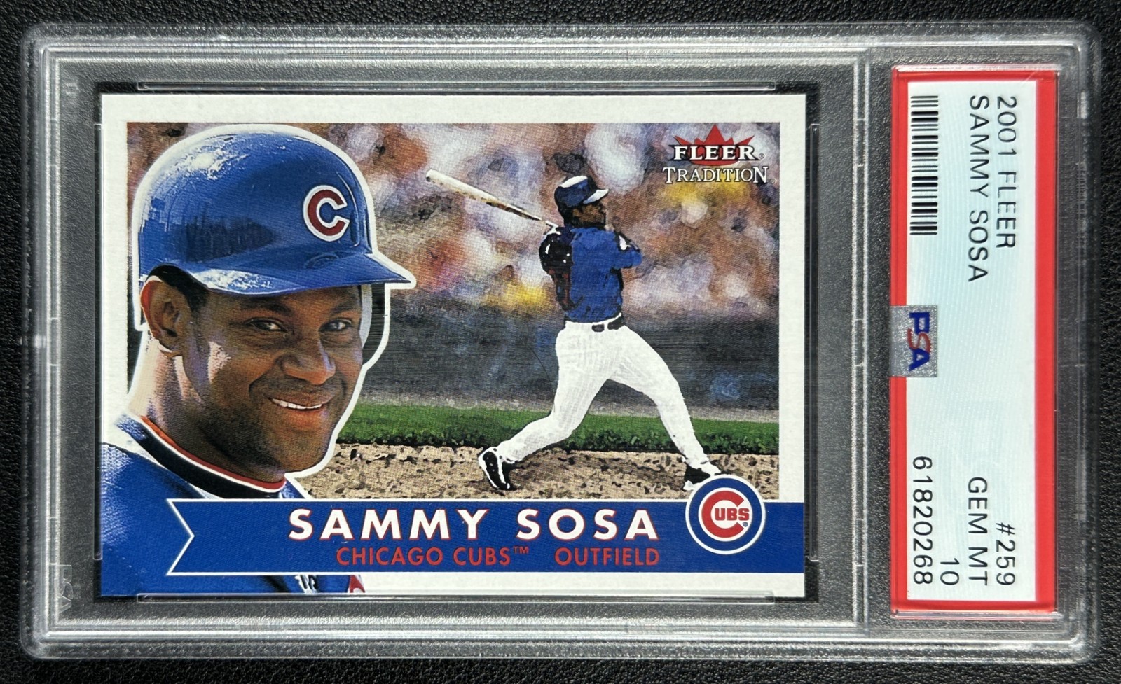 POP 5! SAMMY SOSA PSA 10 2001 FLEER TRADITION #259 CUBS 0268
