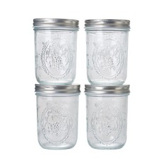 500ML Airtight Mason Jars 4/6PCS Home Reusable Glass Storage for Kitchen Pantry