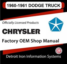 1960 Dodge Lt Duty Series Truck Shop Manual 1961 Supplement Cd