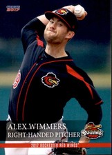 2017 Rochester Red Wings Choice 25 Alex Wimmers Cincinnati Ohio OH Baseball Card